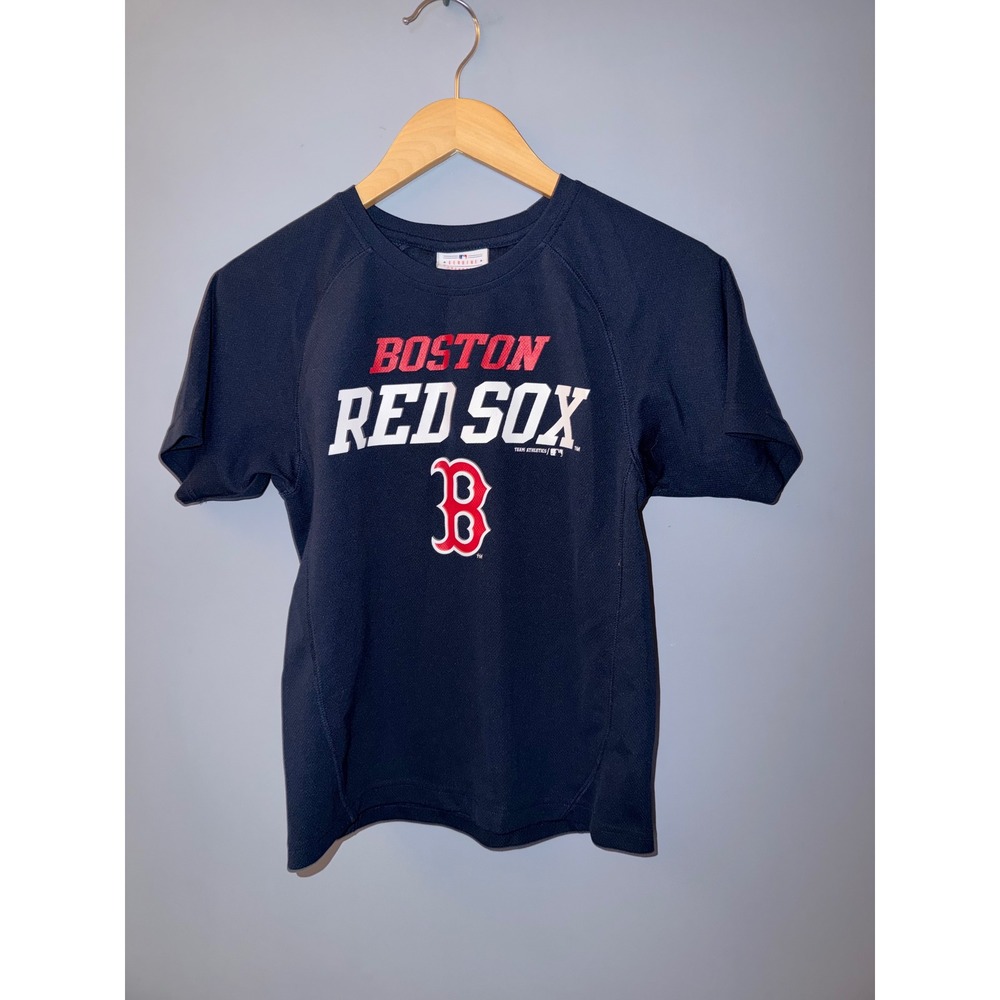 Boston Red Sox Youth Medium‎ MLB Team Athletics Performance Mesh T-Shirt